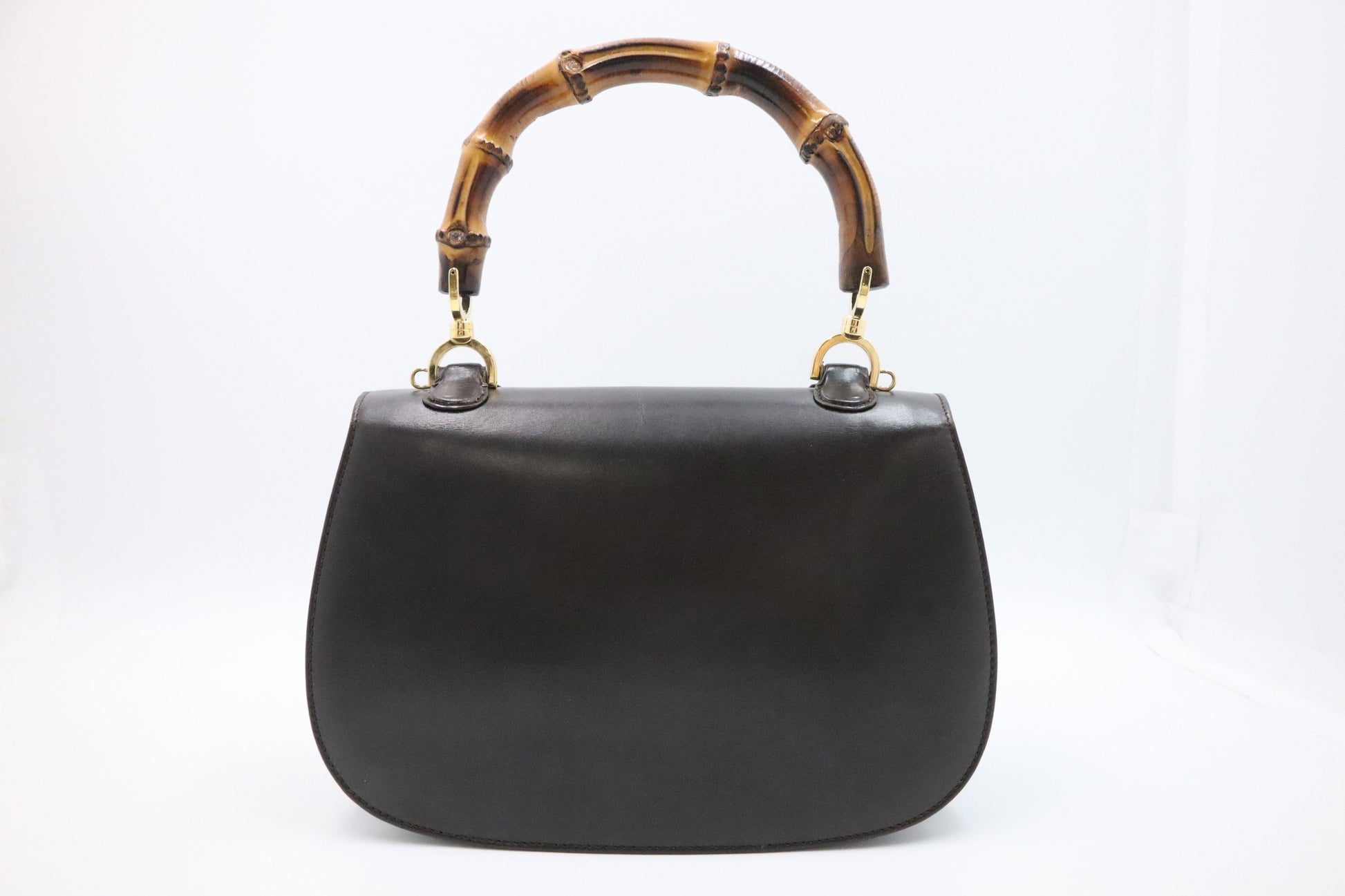 Gucci 1947 Bamboo Handbag in Brown Leather