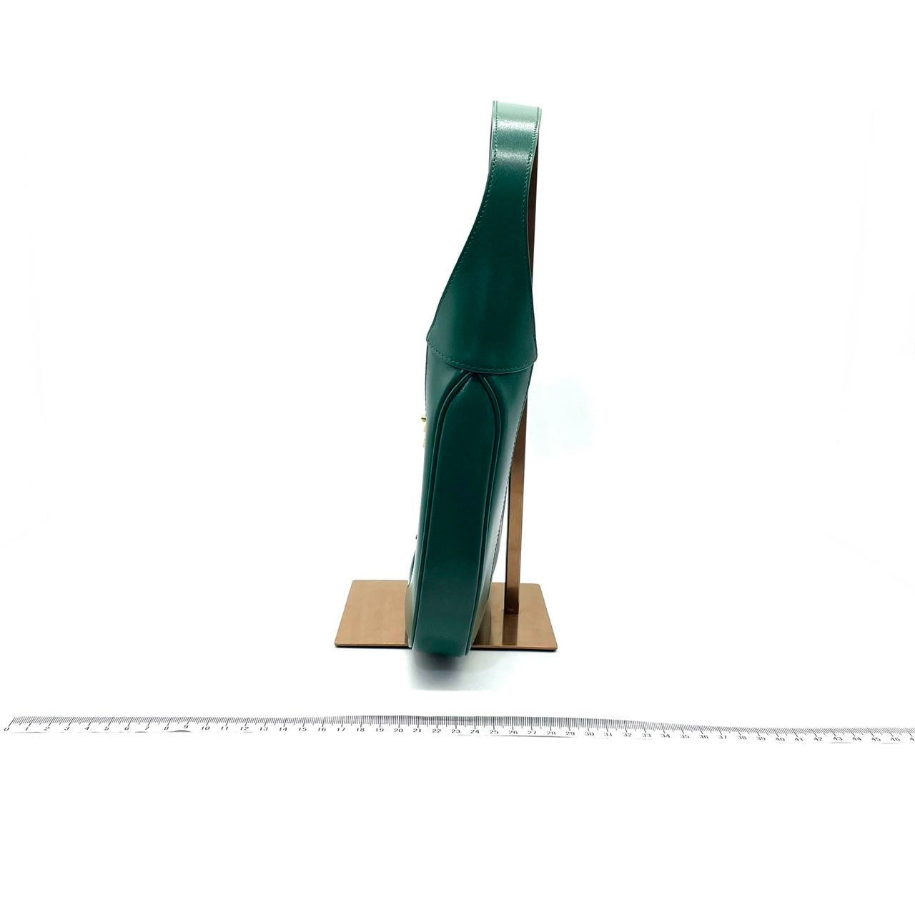 Gucci Jackie 1961 Green Leather Bag Small with Adjustable Strap