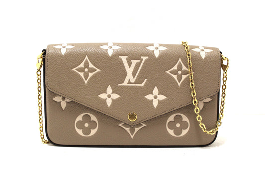 Louis Vuitton Cream/Dove Monogram Empreinte Felicie Pochette Bag