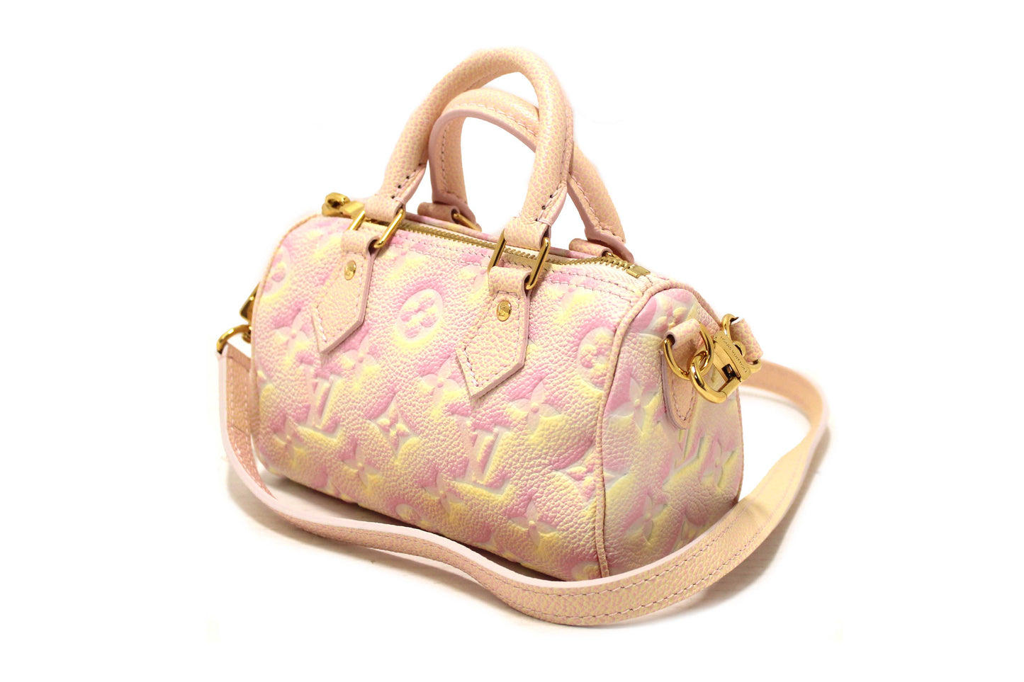 Louis Vuitton Pink Summer Stardust Monogram Empreinte Leather Nano Bag