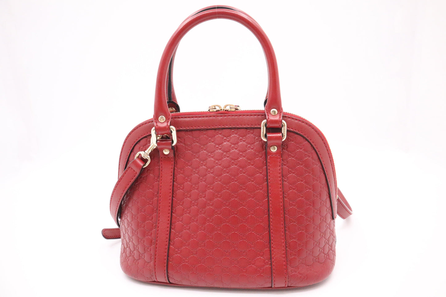 Gucci Mini Dome Bag in Red Microguccissima Leather