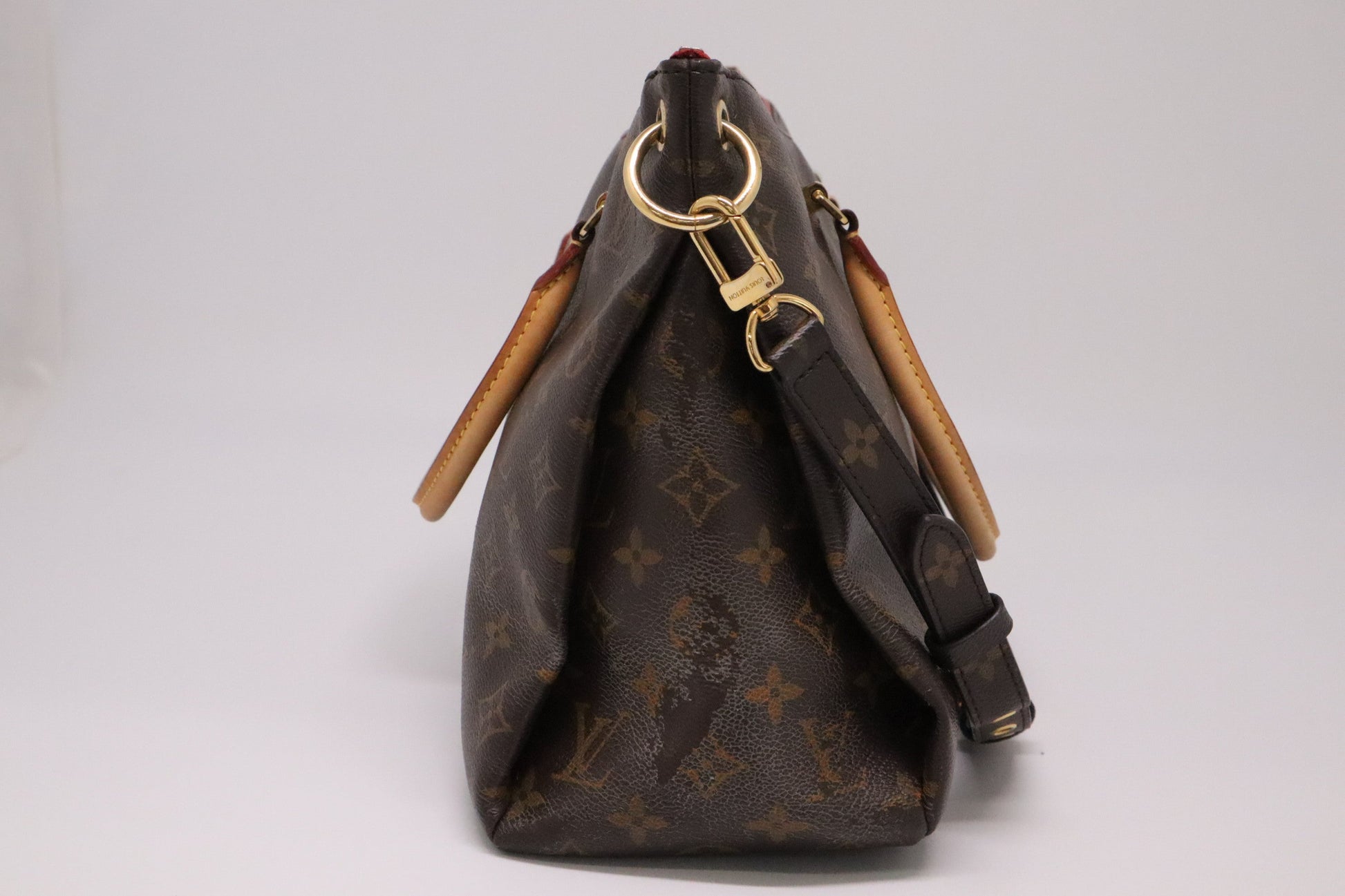 Louis Vuitton Pallas in Red and Monogram Canvas