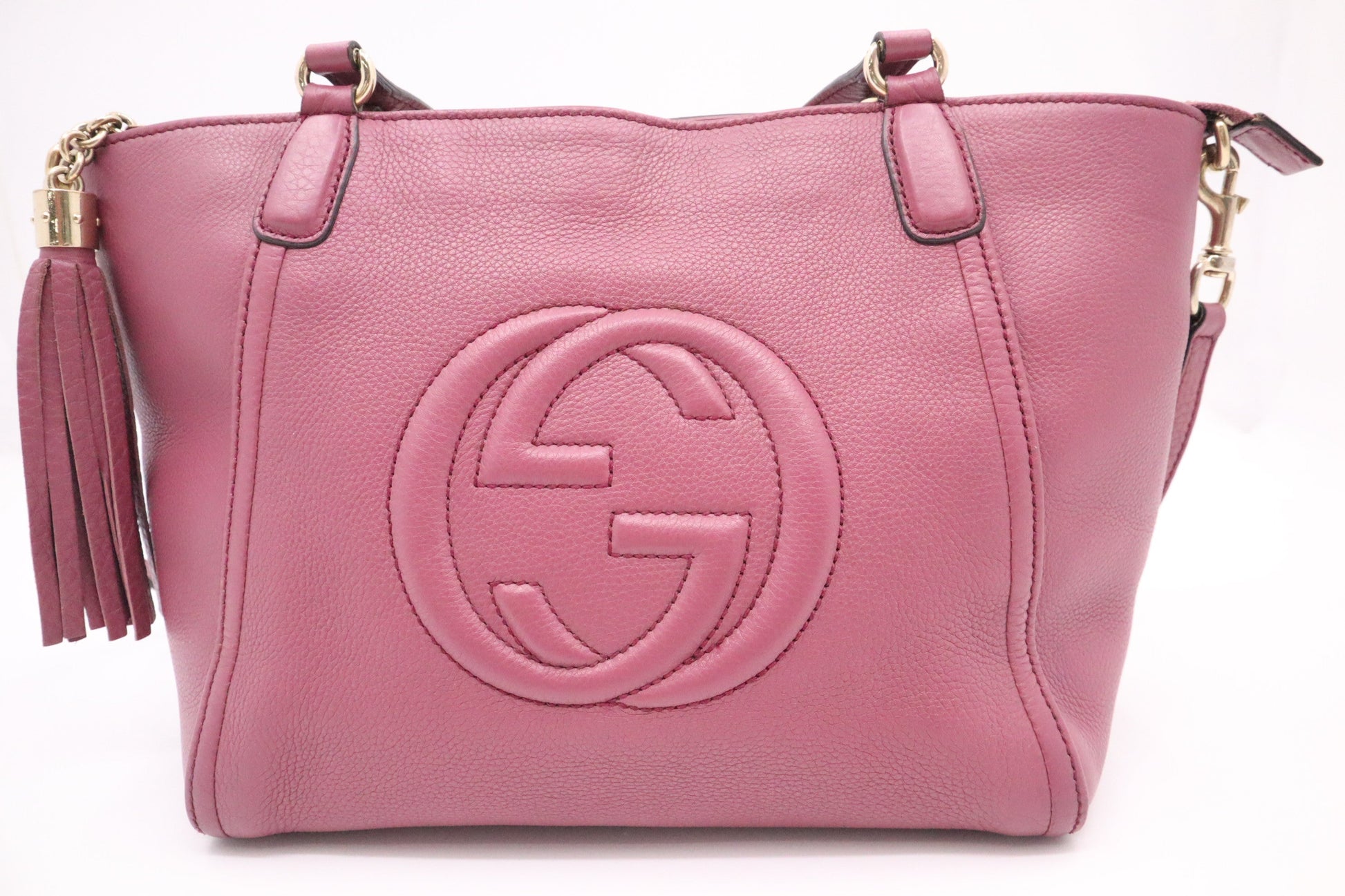 Gucci Soho Handbag in Purple Leather