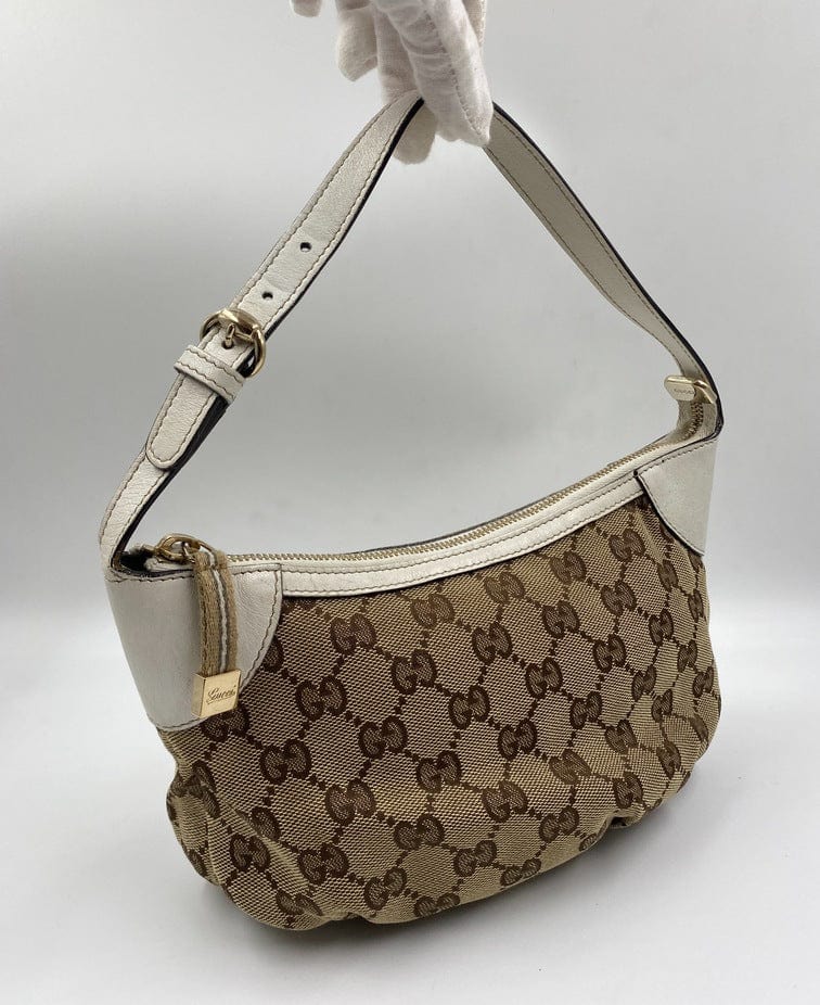 Gucci Leather Canvas Shoulder Bag Style 5