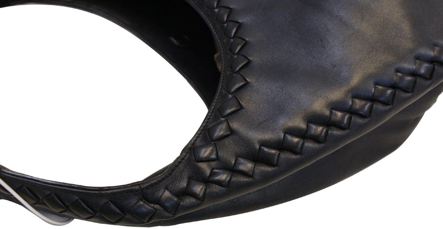 BOTTEGA VENETA Leather with Intrecciato Detail Medium Hobo