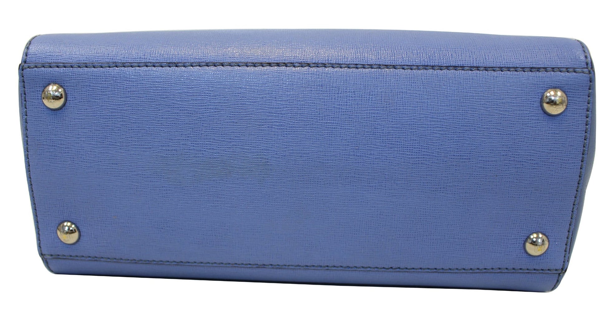 FENDI Blue Leather Roma Petite 2 Jours Shoulder Handbag