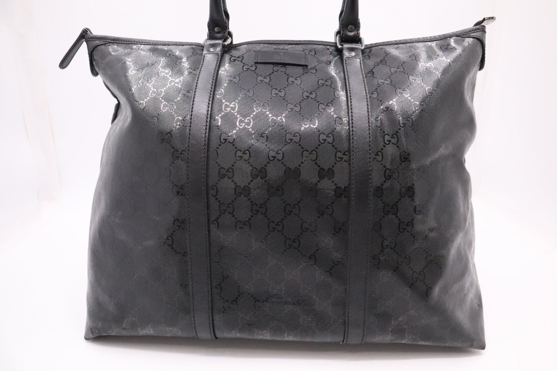 Gucci Boston Bag in Black Imprime Canvas