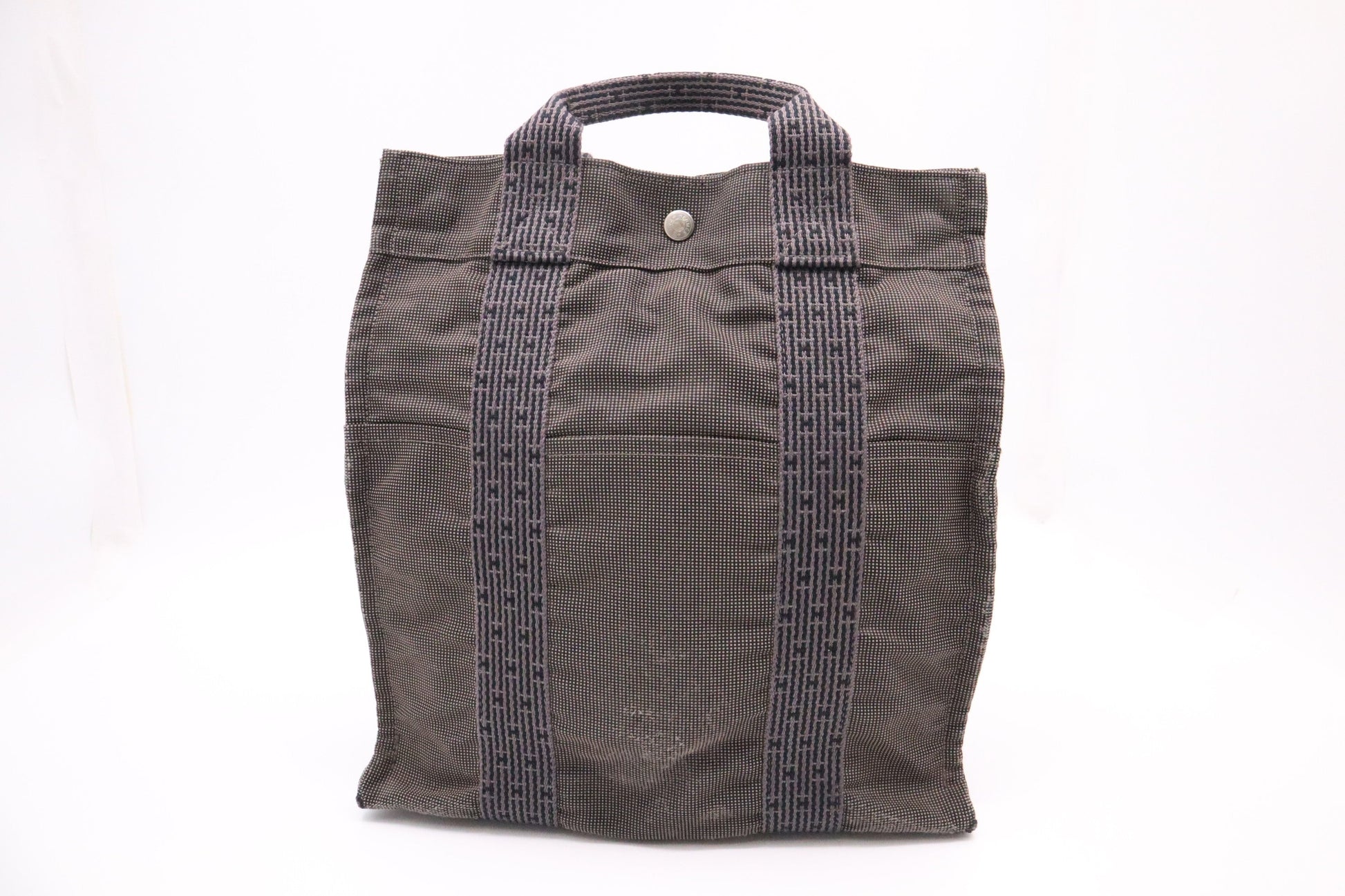 Hermes Herline Backpack in Grey Canvas