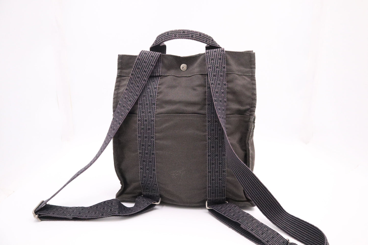 Hermes Herline Backpack in Grey Canvas