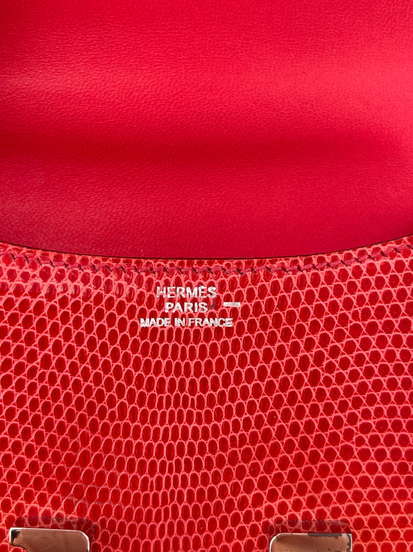 *RARE* Hermes Constance II Micro Bag in Rouge Lizard with Palladium Hardware