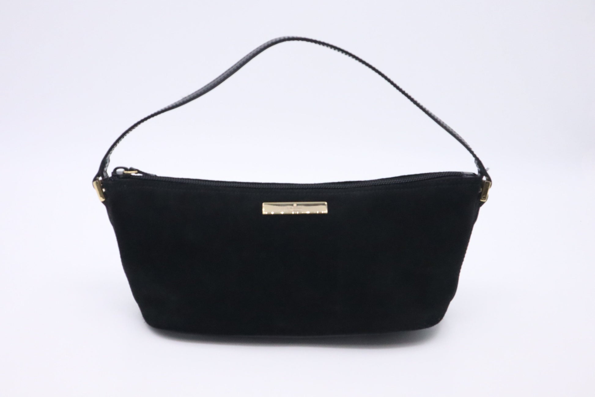 Gucci Boat Bag in Black Suede