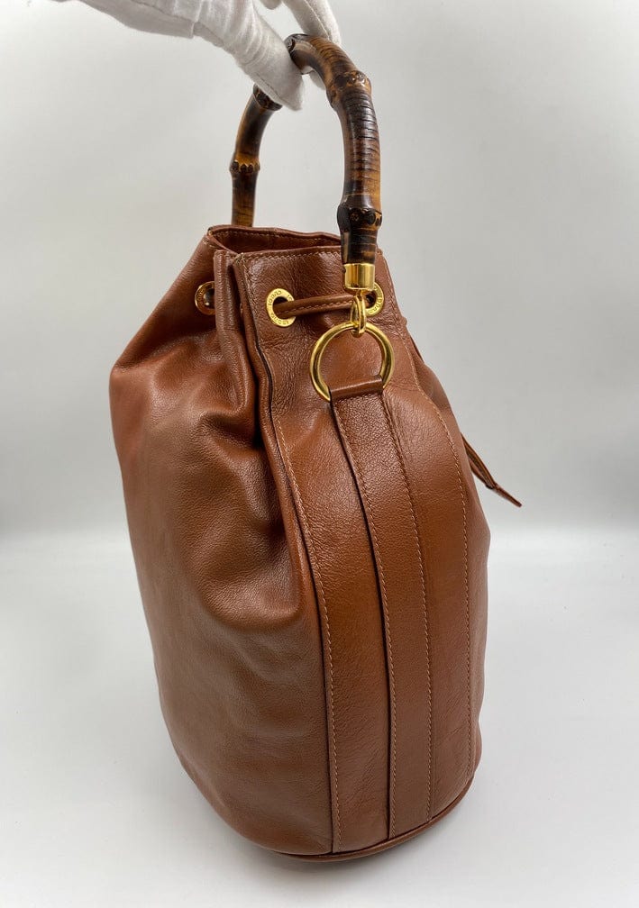 Gucci Bamboo Tan Leather Crossbody