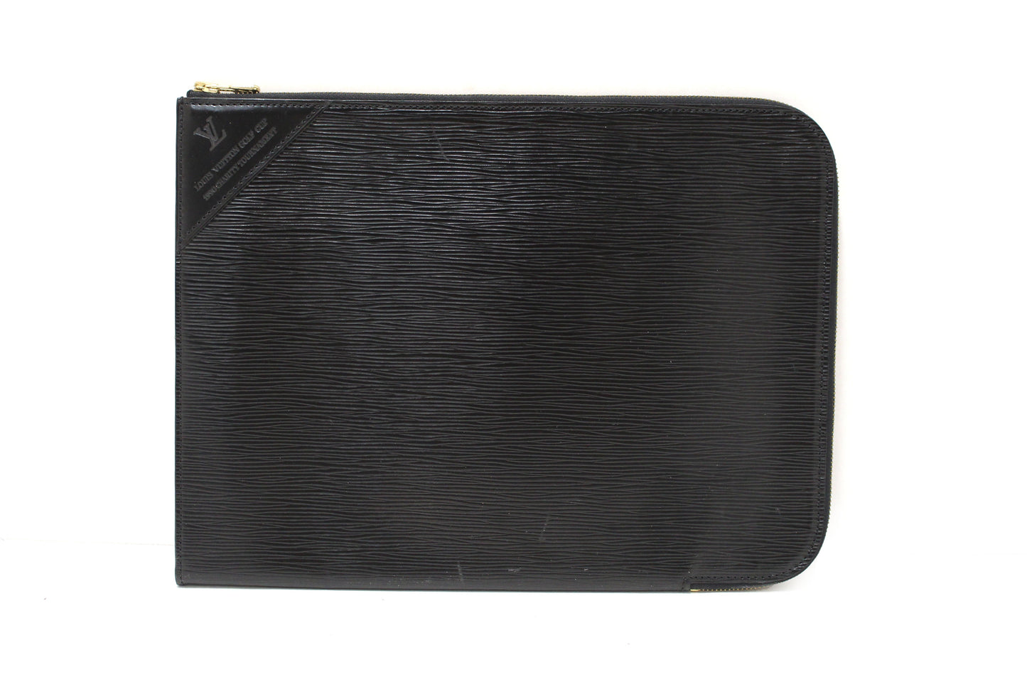 Louis Vuitton Golf Cup 1990 Charity Tournament Black Epi Leather Poche Documents Portfolio Case