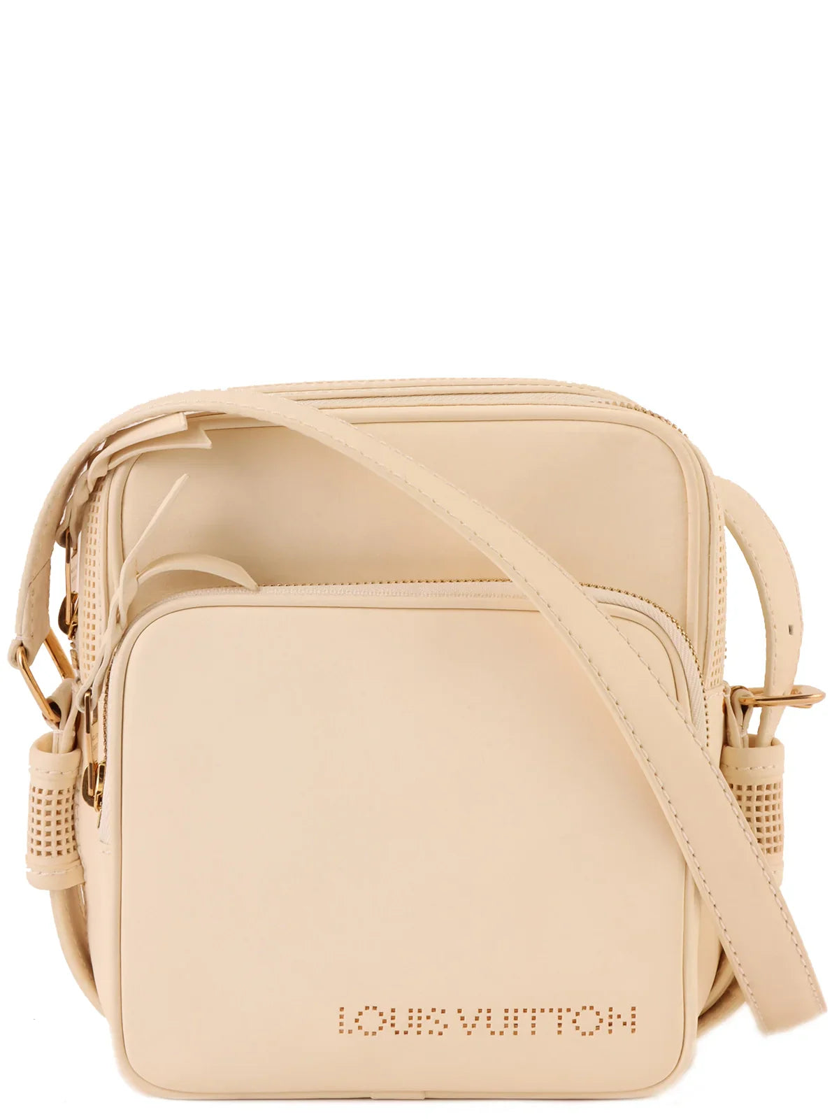 LOUIS VUITTON 2007 Made Cuir Bequia Trotter Mm Blanc Shoulder Bag
