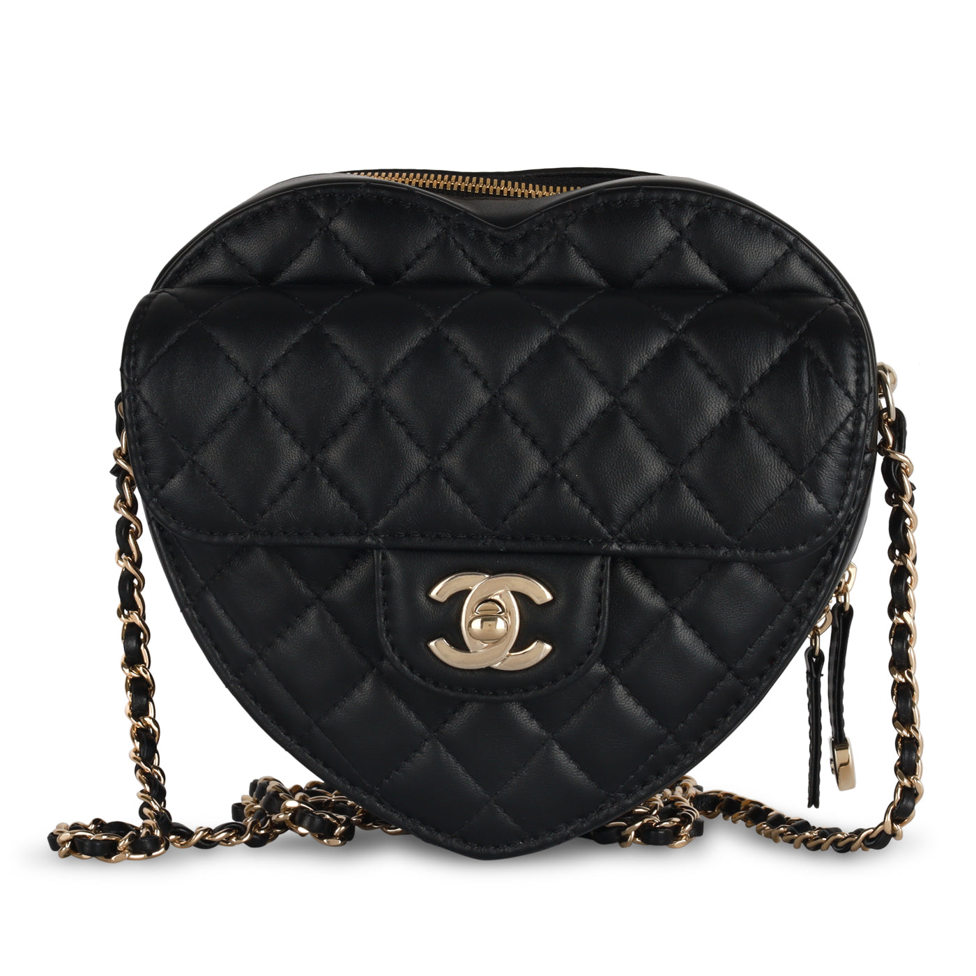 Chanel Large Heart Bag - Black