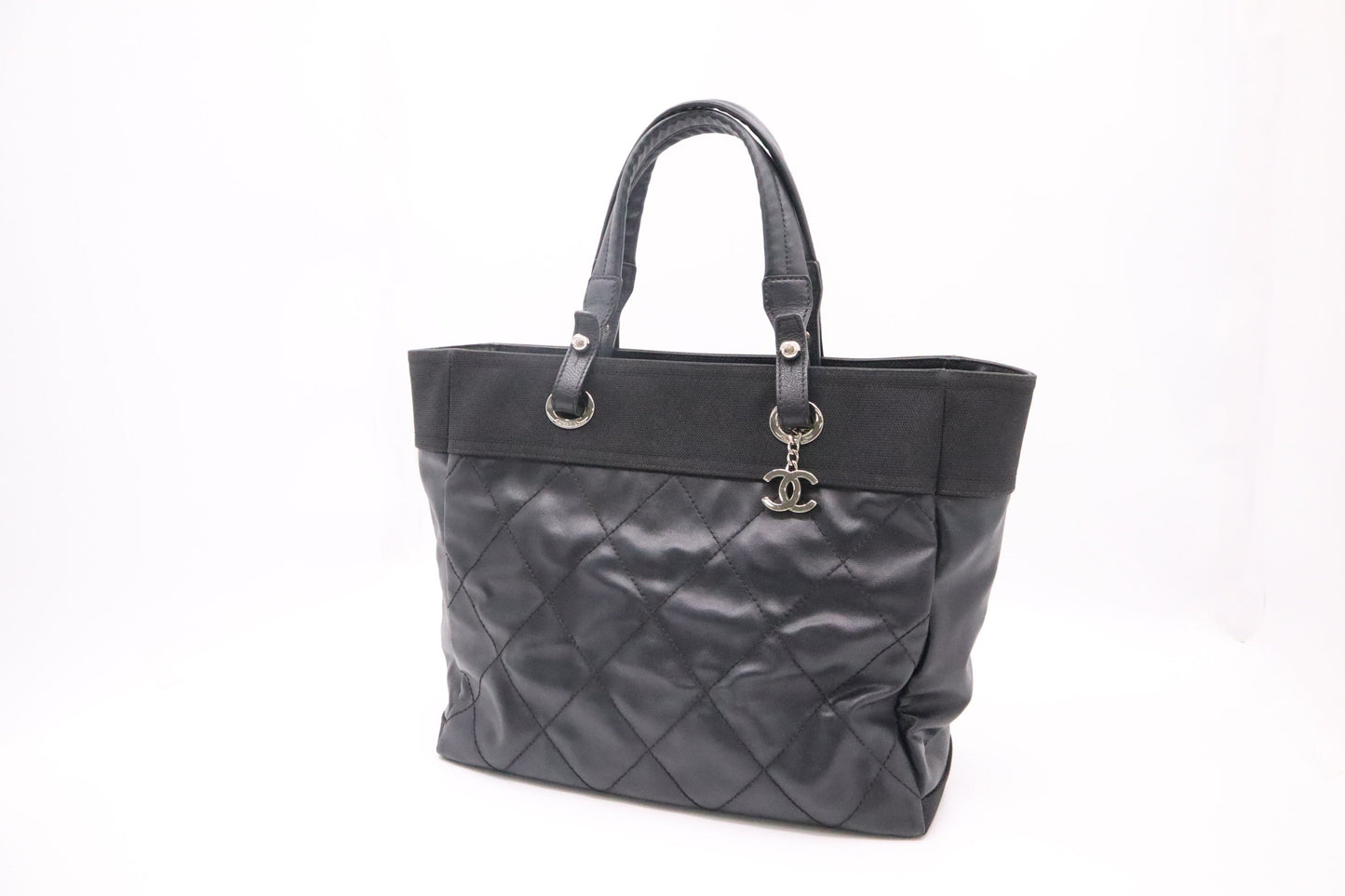 Chanel Paris Biarritz Tote Bag in Black MattelassÃ© Leather