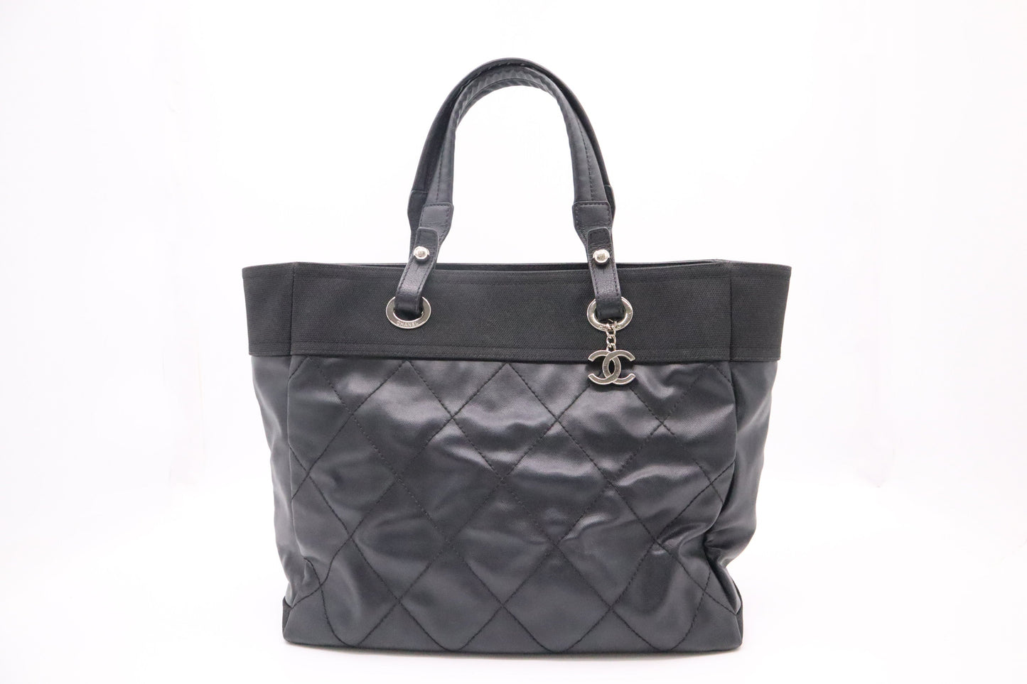 Chanel Paris Biarritz Tote Bag in Black MattelassÃ© Leather