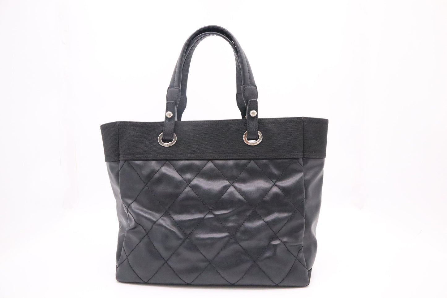 Chanel Paris Biarritz Tote Bag in Black MattelassÃ© Leather