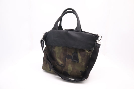 Prada Reversible Tote in Camouflage Nylon Canvas