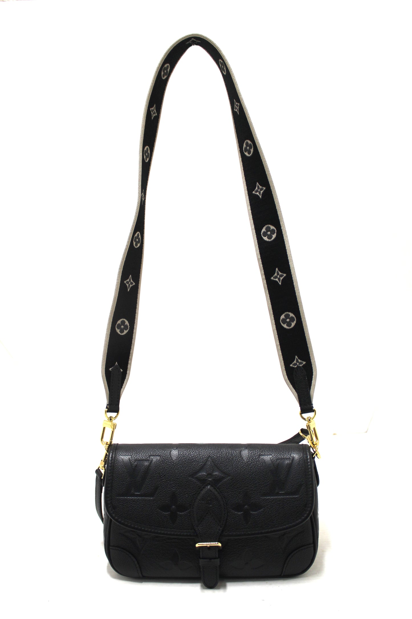 Louis Vuitton Black Monogram Empreinte Diane Shoulder and Cossbody Bag