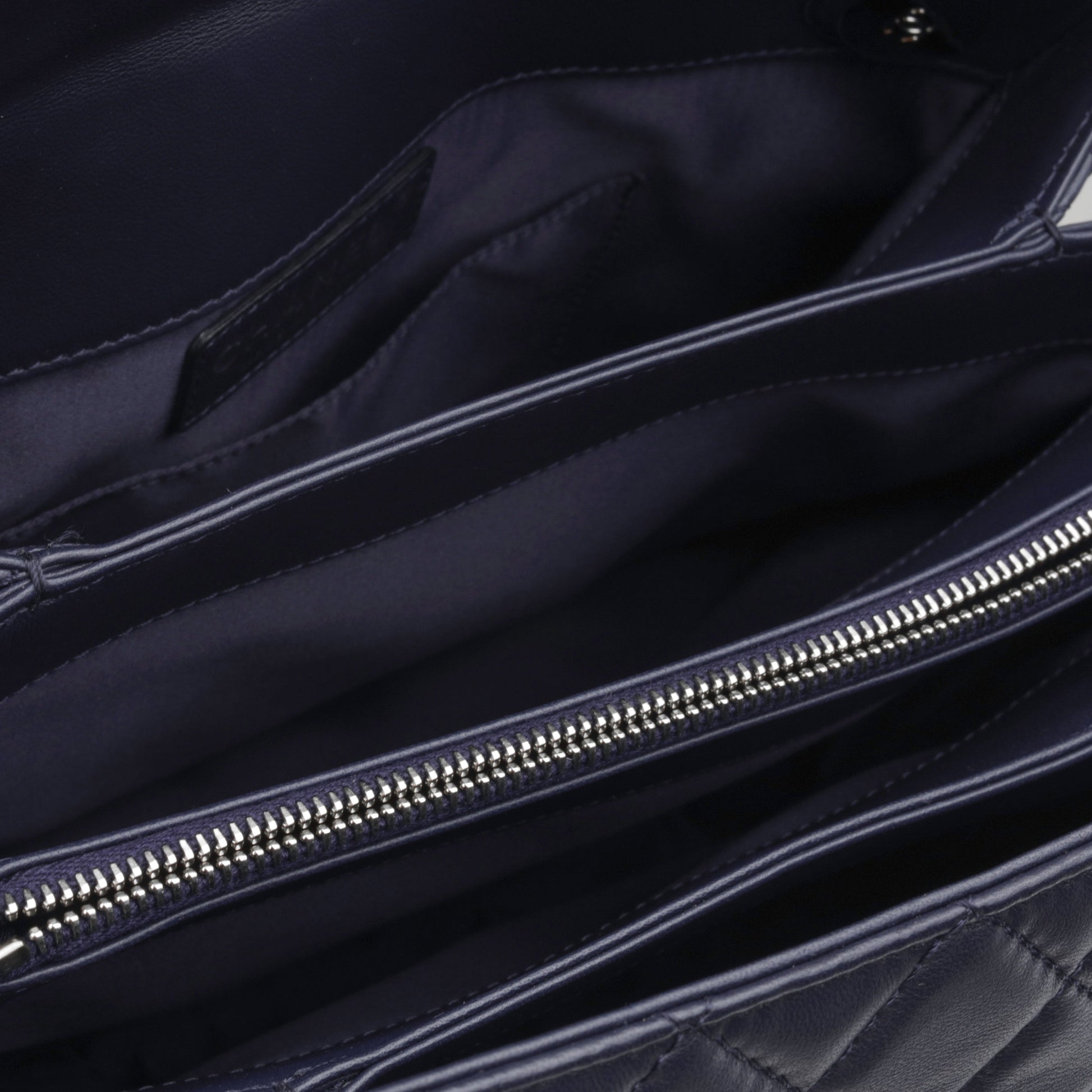 Chanel Accordion Shoulder Bag - Navy