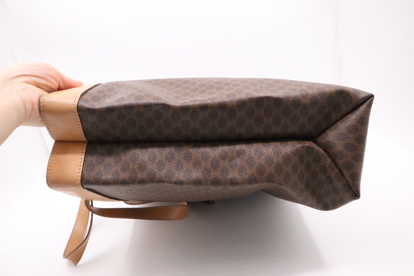 Celine Tote in Brown Macadam Canvas