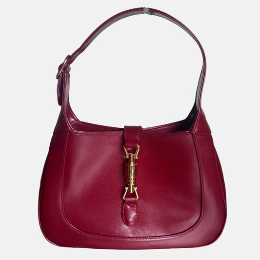 Gucci Jackie 1961 Red Leather Bag Small with Adjustable Strap