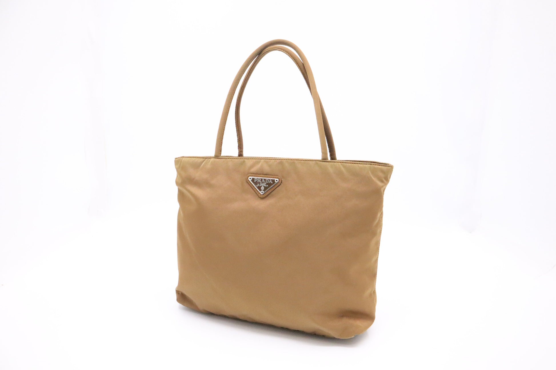 Prada handbag in Bronze Nylon Canvas