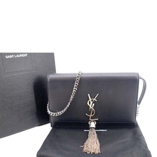 SAINT LAURENT Kate Tassel Leather Crossbody Bag Black