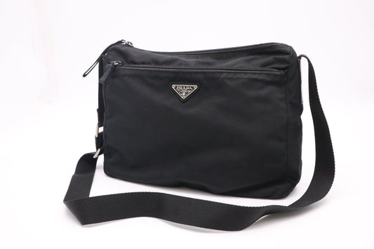 Prada Shoulder Bag in Black Nylon