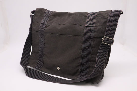 Hermes Herline Bassas Shoulder Bag in Grey Canvas