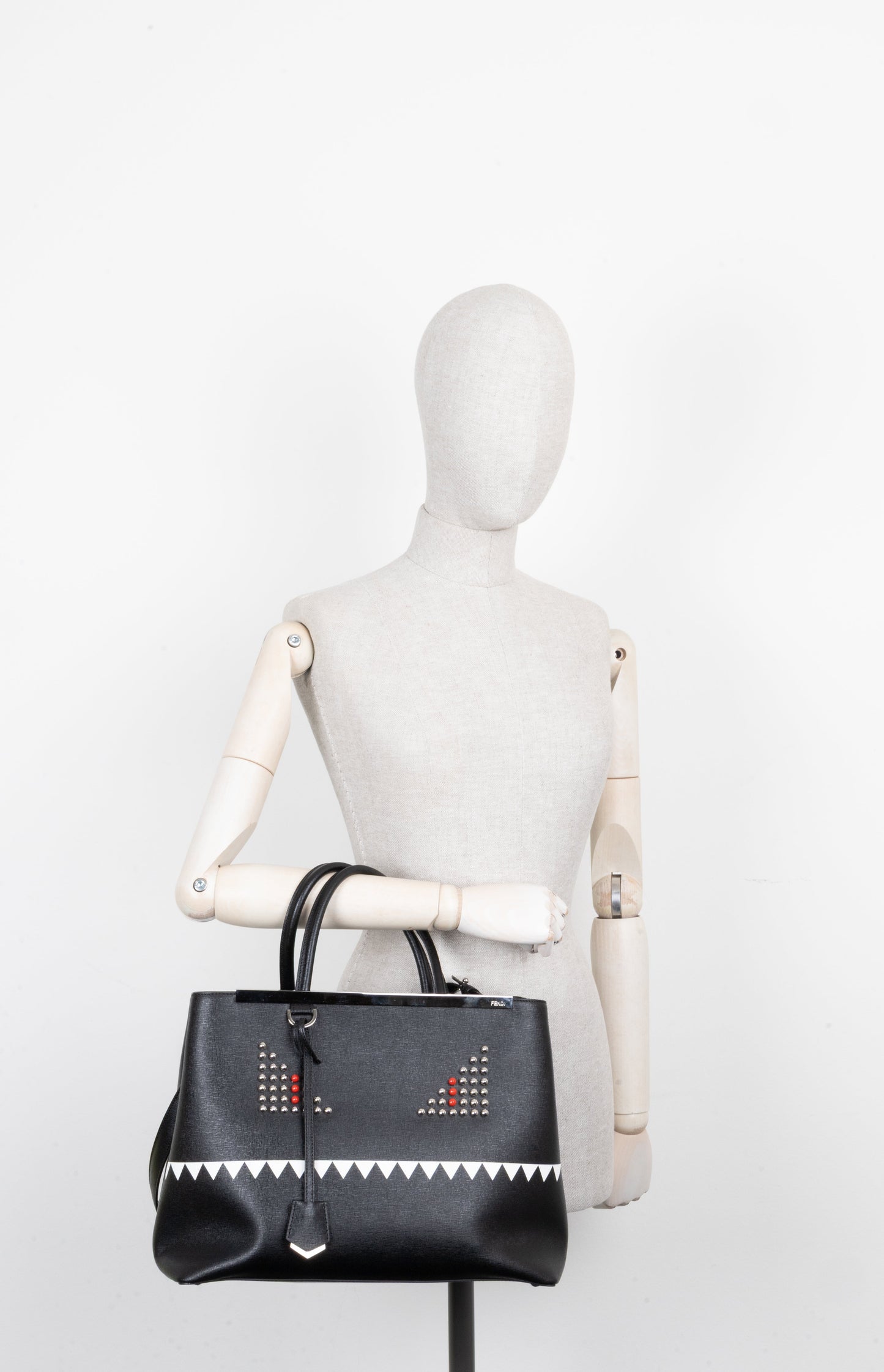 FENDI Medium Monster 2Jours Bag Black