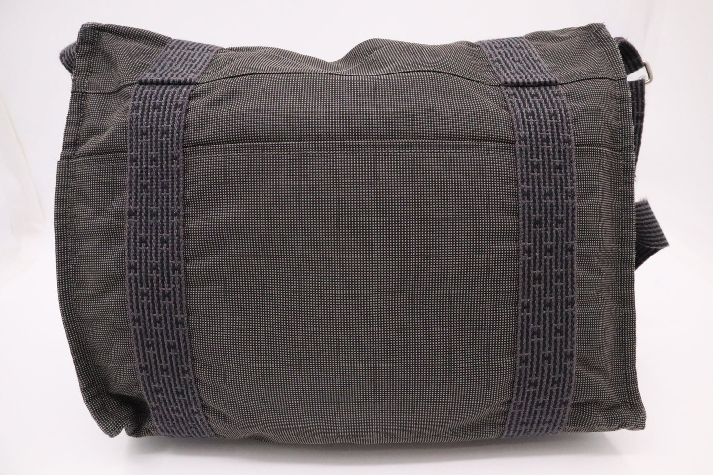 Hermes Herline Bassas Shoulder Bag in Grey Canvas
