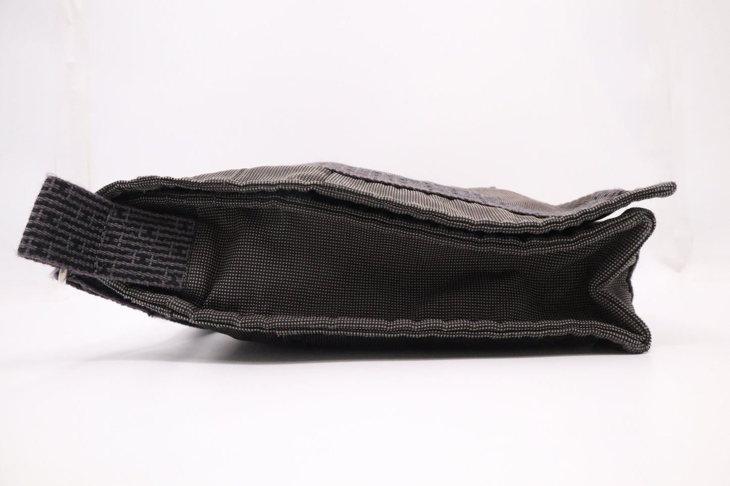 Hermes Herline Bassas Shoulder Bag in Grey Canvas