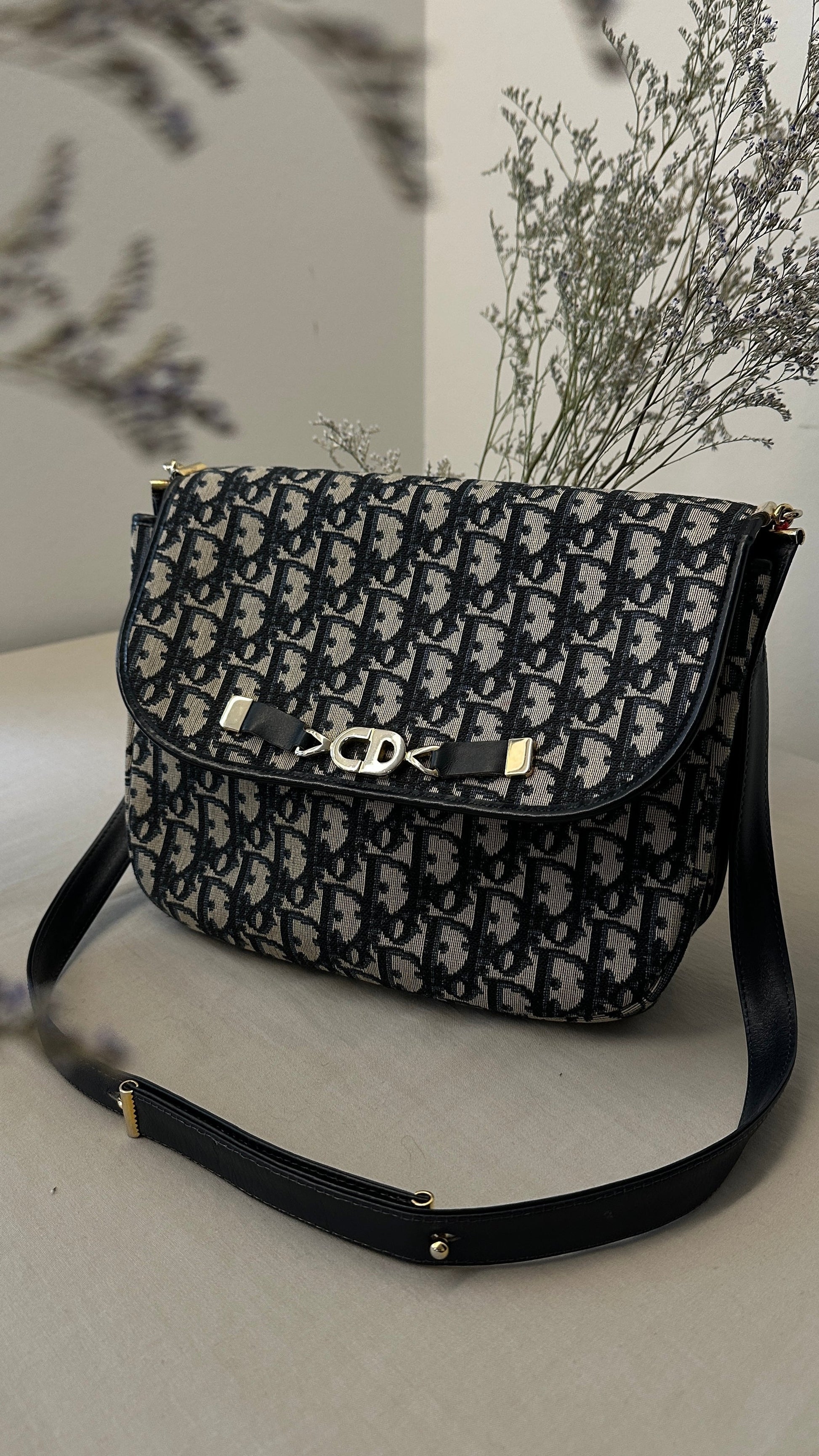 CHRISTIAN DIOR Oblique Bag Blue