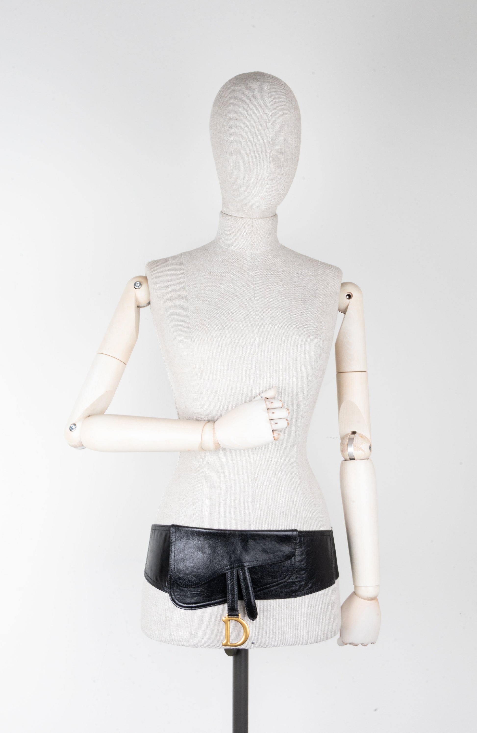 CHRISTIAN DIOR Saddle Waist Belt Bag Black
