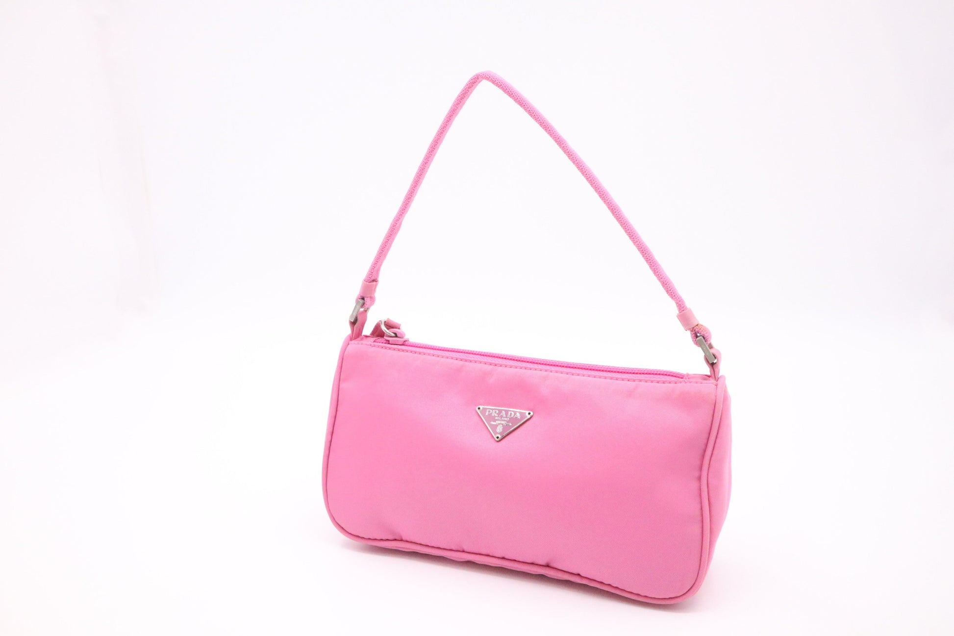 Prada Small Shoulder Bag in Pink Nylon