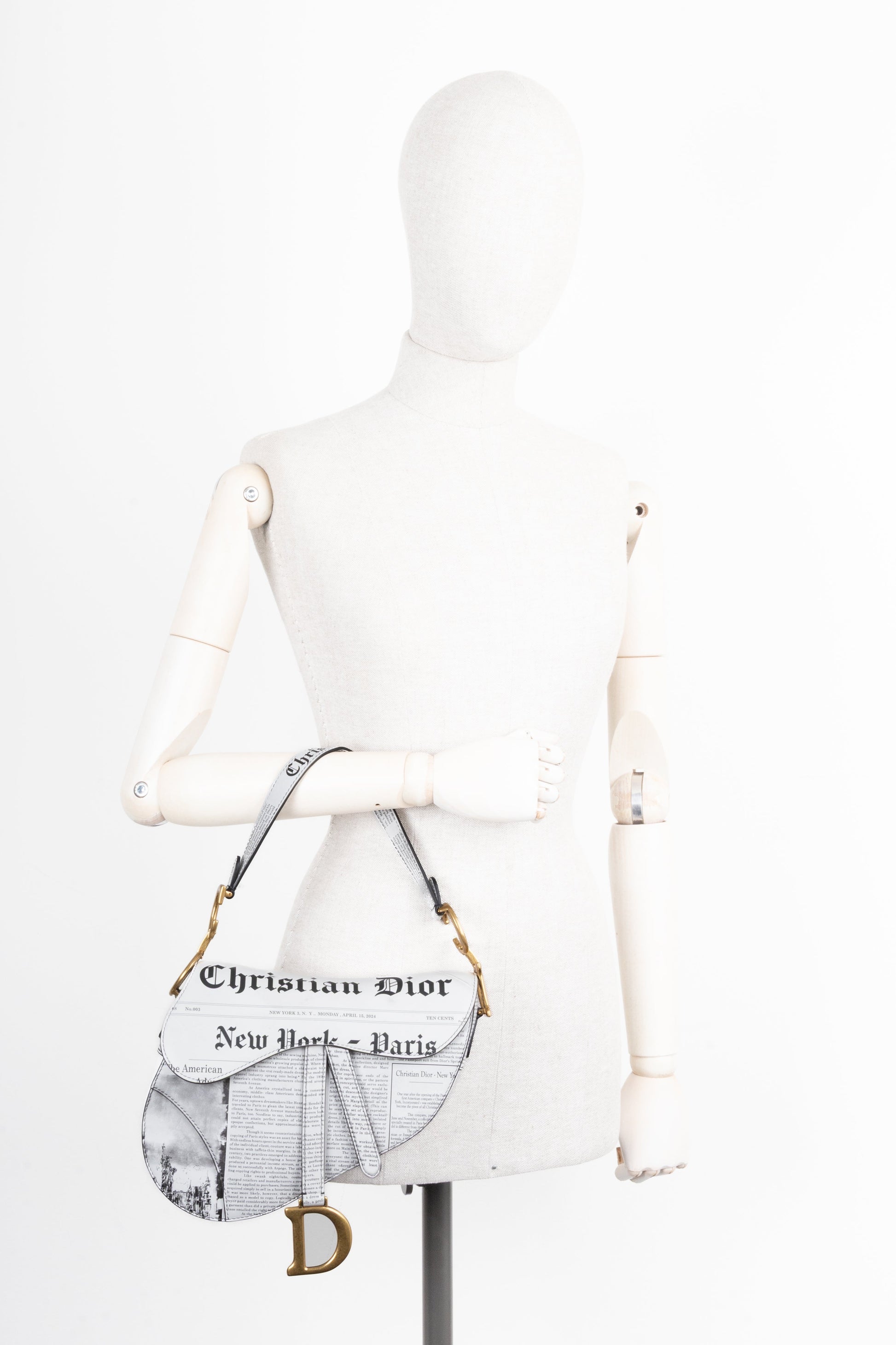 CHRISTIAN DIOR Saddle Bag Newspaper