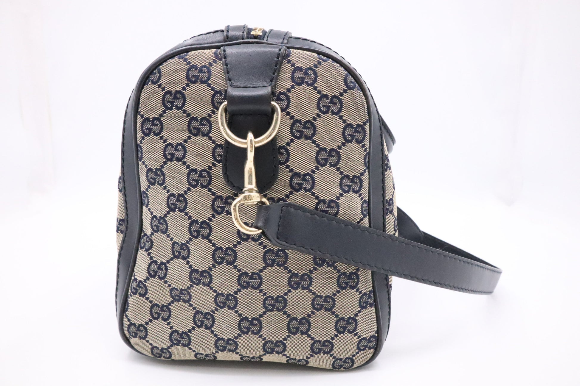 Gucci Boston Bag in Navy GG Canvas