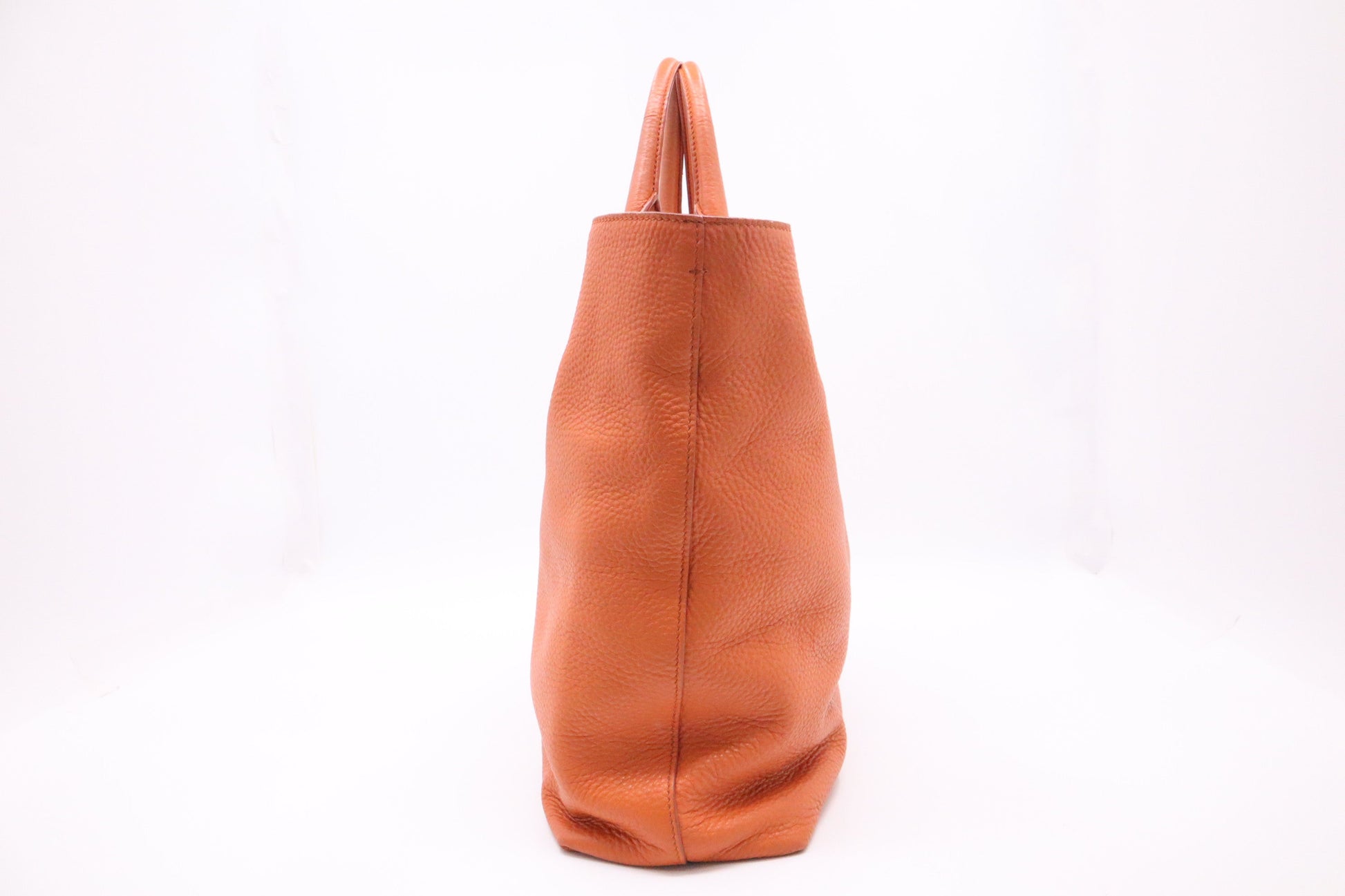 Prada Rame Vitello Daino Tote in Orange Leather