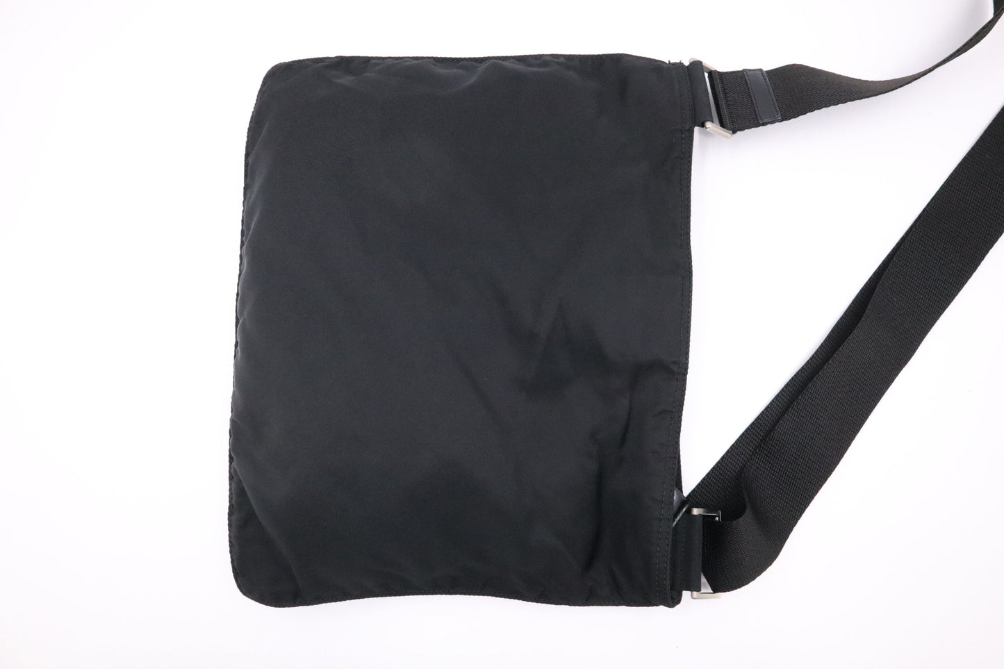 Prada Flat Crossbody in Black Nylon