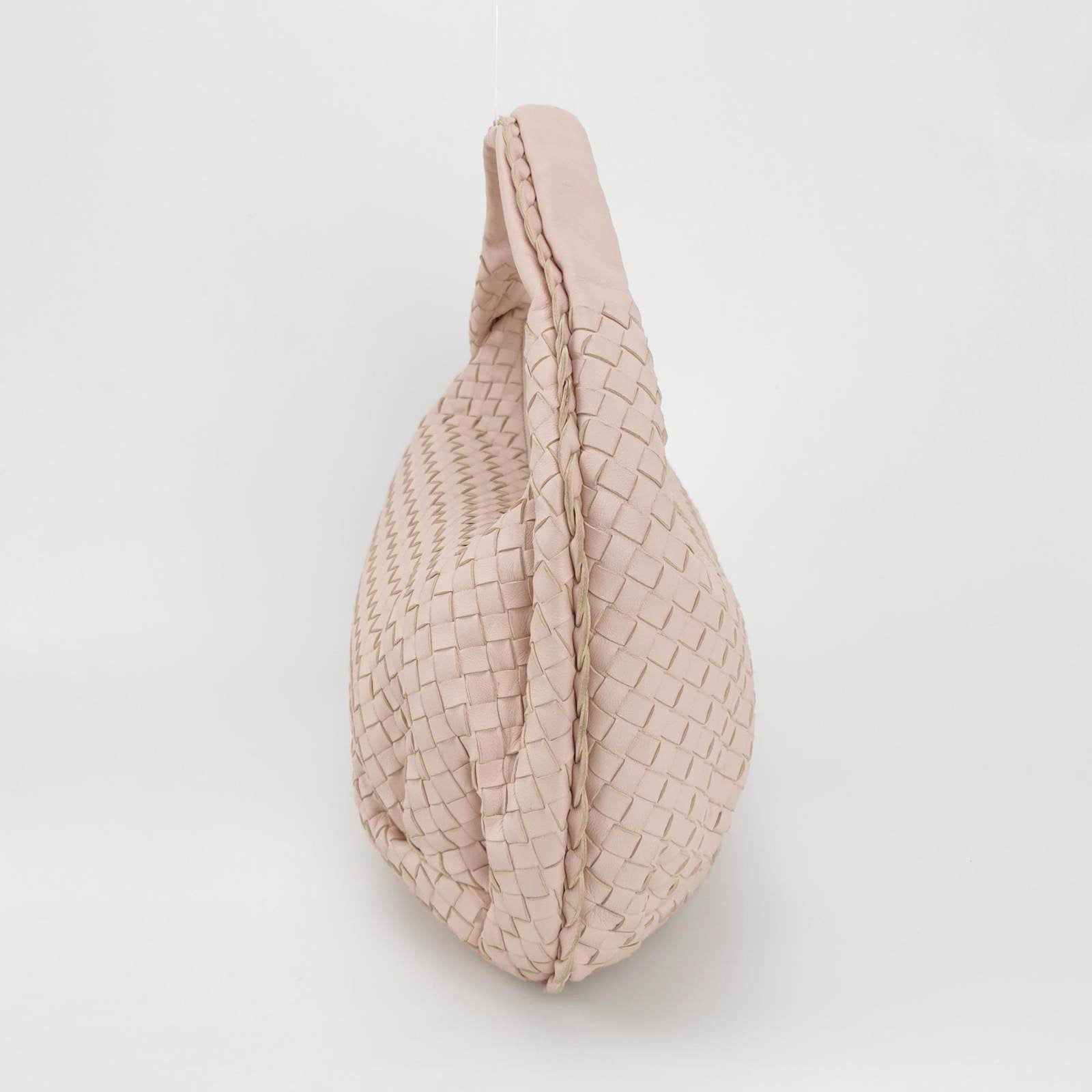 Bottega Veneta Belly Hobo Intrecciato Light Pastel Pink Nappa Leather Medium