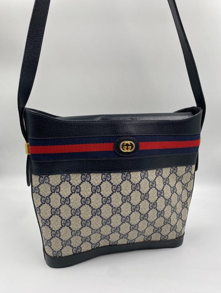 Gucci Leather Canvas Shoulder Bag Style 7