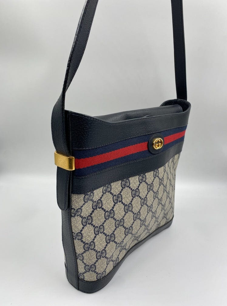 Gucci Leather Canvas Shoulder Bag Style 7