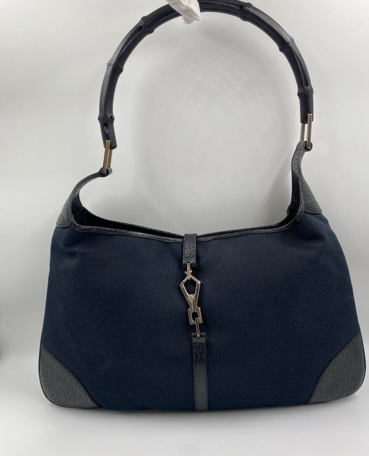 Gucci Jackie Leather Canvas Shoulder Bag Style 3