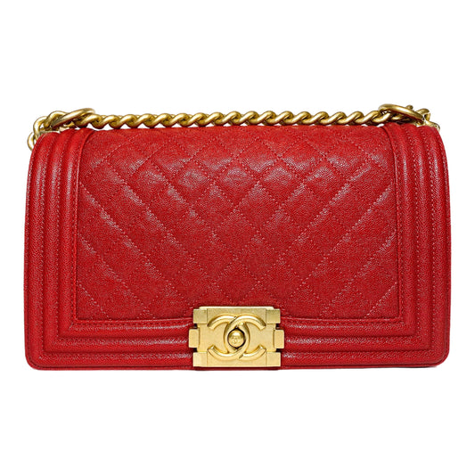 Chanel Red Boy Bag