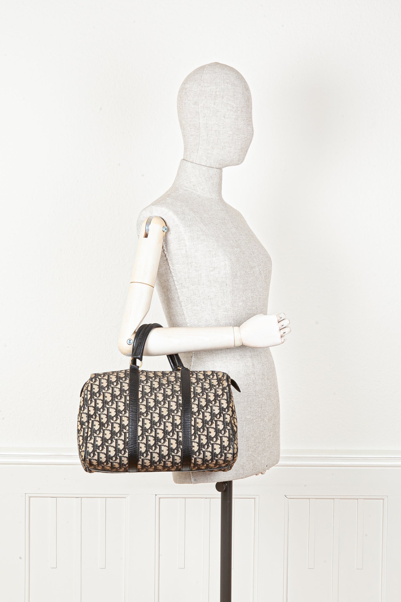 CHRISTIAN DIOR Boston Bag Oblique Blue