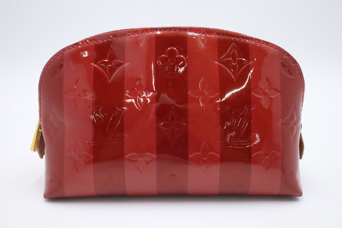 Louis Vuitton Pochette Cosmetique in Red and Pomme D'Amour Vernis