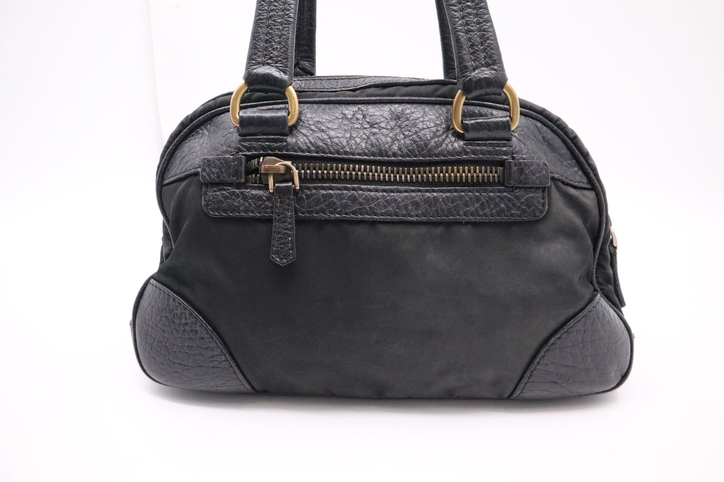 Prada Handbag in Black Leather and Nylon