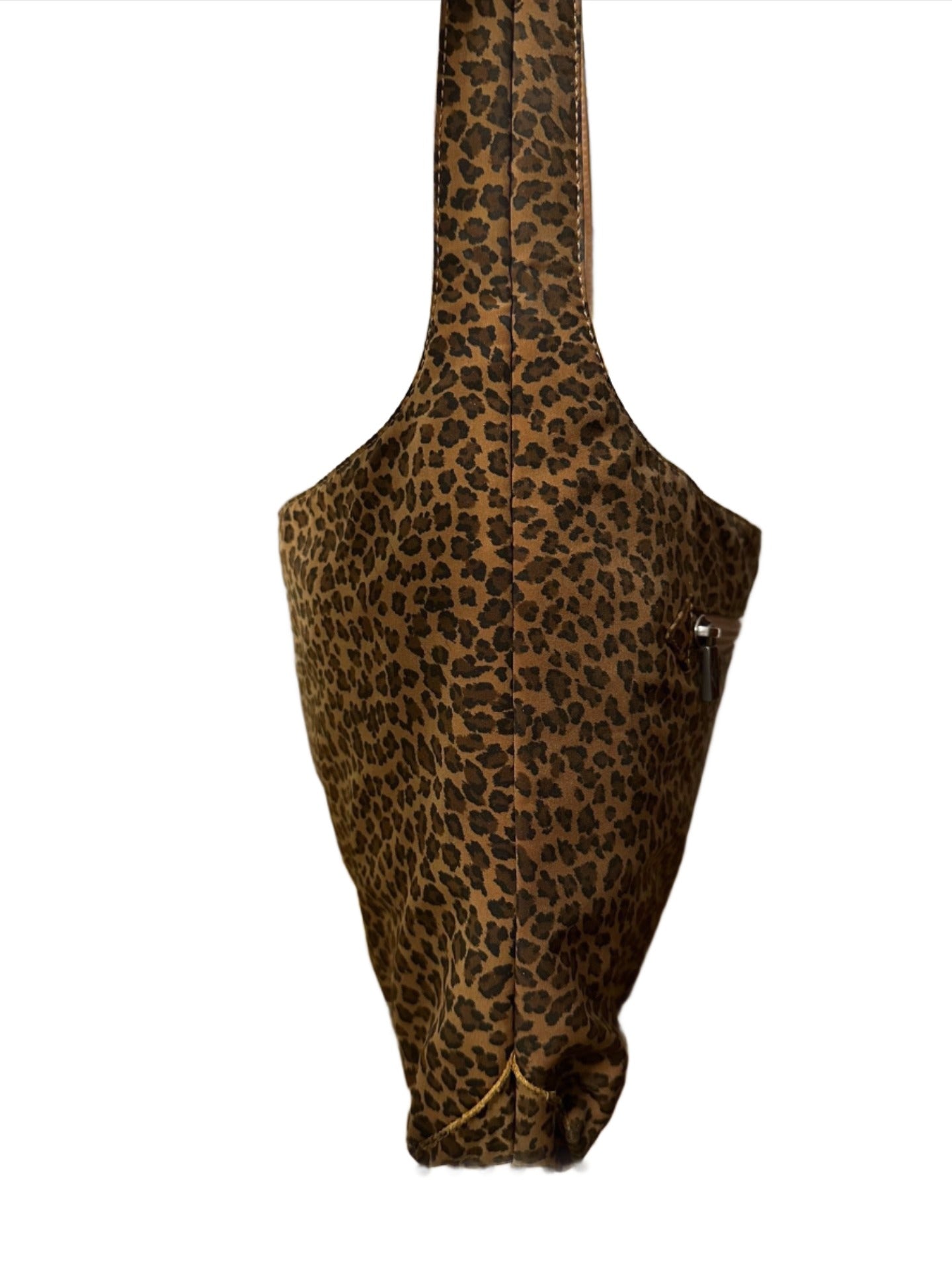Bottega Veneta Nylon Leopard Hobo Shoulder Bag